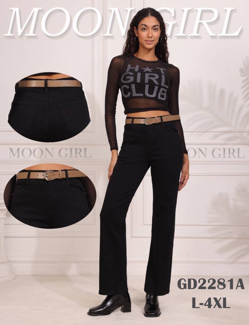 Spodnie damskie jeansy Roz L-4XL, 1 Kolor Paczka 10 szt